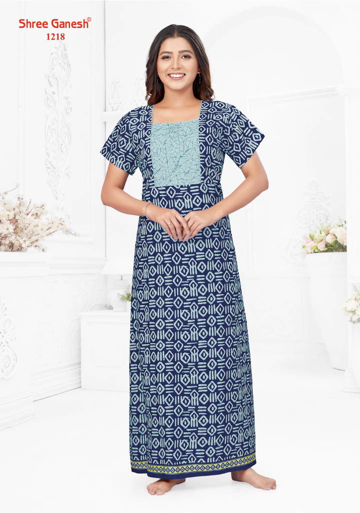 Kavya Vol 2 By Shree Ganesh Printed Cotton Nighty Wholesale Shop In Surat
